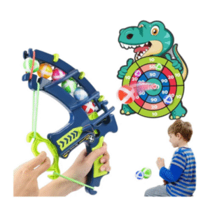 bow and dinosaur dart board toy